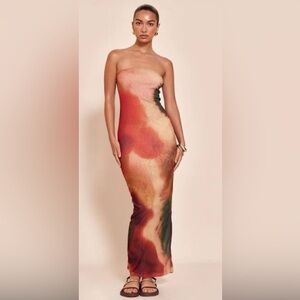 NWT Pretty Little Thing Bandeau Maxi Dress